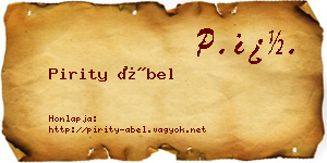 Pirity Ábel névjegykártya